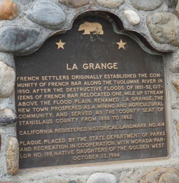 [Picture of La Grange historical plaque]